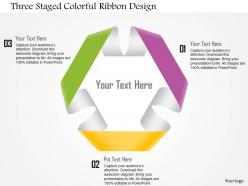 1114 three staged colorful ribbon design powerpoint template