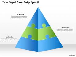 1114 Three Staged Puzzle Design Pyramid Powerpoint Template