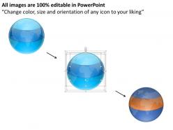 1114 three staged sphere for data representation powerpoint template