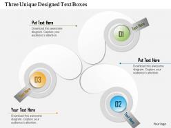 1114 three unique designed text boxes powerpoint template