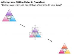 1114 triangle with three triangles for data representation powerpoint template