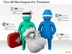 1114 two 3d men surgeon for treatment ppt graphics icons