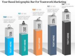 1114 year based infographic bar for teamwork marketing powerpoint template