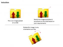 1114 yellow folder with red and green arrows for data transfer image graphics for powerpoint