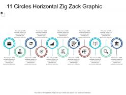 11 circles horizontal zig zack graphic