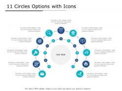 11 circles options with icons