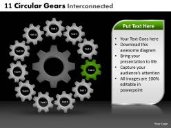 11 circular gears interconnected powerpoint slides and ppt templates db