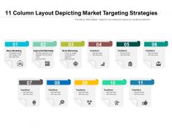 11 column layout depicting market targeting strategies