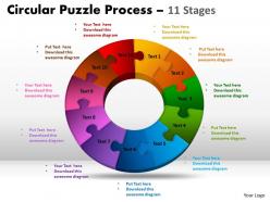 11 components circular puzzle process 6