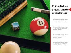 11 cue ball on green surface billiard image