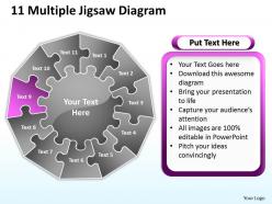 67314501 style division pie-puzzle 11 piece powerpoint template diagram graphic slide