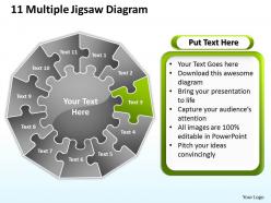 11 multiple jigsaw diagram powerpoint templates graphics slides 0712