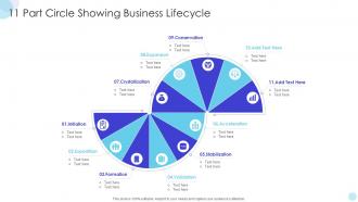 11 Part Circle Showing Business Lifecycle