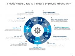 11 piece puzzle circle to increase employee productivity