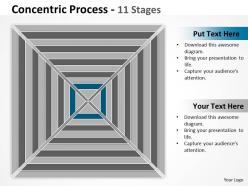 11 staged square concentric diagram for business