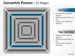 11 staged square concentric diagram for business