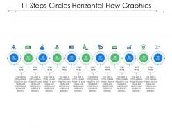 11 steps circles horizontal flow graphics