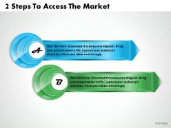 1213 business ppt diagram 2 steps to access the market powerpoint template