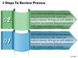 1213 business ppt diagram 2 steps to review process powerpoint template