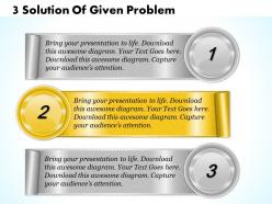1213 business ppt diagram 3 solution of given problem powerpoint template