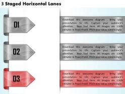 1213 business ppt diagram 3 staged horizontal lanes powerpoint template
