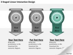 1213 business ppt diagram 3 staged linear interaction design powerpoint template