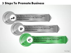 1213 business ppt diagram 3 steps to promote business powerpoint template