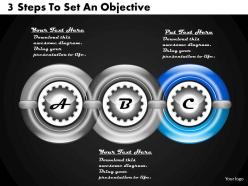 1213 business ppt diagram 3 steps to set an objective powerpoint template