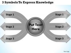 1213 business ppt diagram 3 symbols to express knowledge powerpoint template