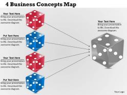 1213 Business Ppt Diagram 4 Business Concepts Map Powerpoint Template