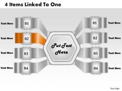 1213 business ppt diagram 4 items linked to one powerpoint template