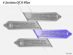 1213 business ppt diagram 4 sections of a plan powerpoint template