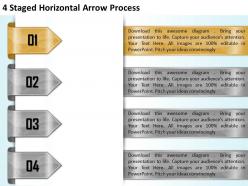 1213 business ppt diagram 4 staged horizontal arrow process powerpoint template