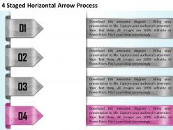1213 business ppt diagram 4 staged horizontal arrow process powerpoint template