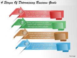 1213 Business Ppt diagram 4 Stages Of Determining Business Goals Powerpoint Template