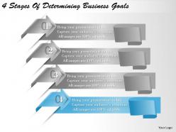 1213 business ppt diagram 4 stages of determining business goals powerpoint template