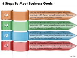 1213 business ppt diagram 4 steps to meet business goals powerpoint template