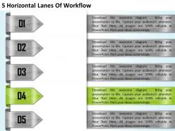 1213 business ppt diagram 5 horizontal lanes of workflow powerpoint template