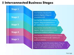1213 Business Ppt Diagram 5 Interconnected Business Stages Powerpoint Template