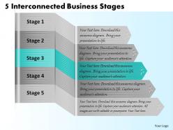 1213 business ppt diagram 5 interconnected business stages powerpoint template