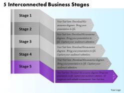 1213 business ppt diagram 5 interconnected business stages powerpoint template
