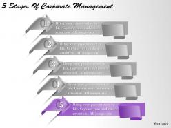 1213 business ppt diagram 5 stages of corporate management powerpoint template