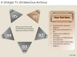 1213 business ppt diagram 5 stages to streamline actions powerpoint template