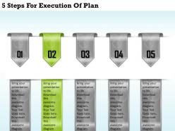 1213 business ppt diagram 5 steps for execution of plan powerpoint template