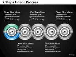 1213 business ppt diagram 5 steps linear process powerpoint template