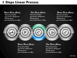 1213 business ppt diagram 5 steps linear process powerpoint template