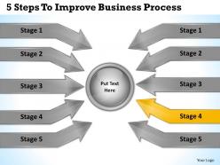 1213 business ppt diagram 5 steps to improve business process powerpoint template