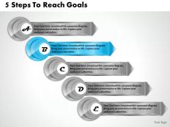 1213 business ppt diagram 5 steps to reach goals powerpoint template