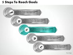 1213 business ppt diagram 5 steps to reach goals powerpoint template