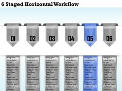 1213 business ppt diagram 6 staged horizonatl workflow powerpoint template